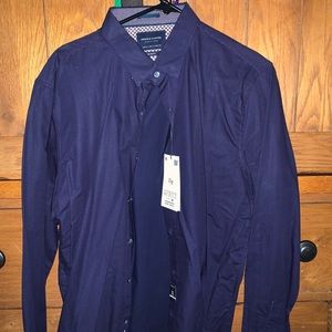 Blue dress shirt never worn- Denim and Flowers